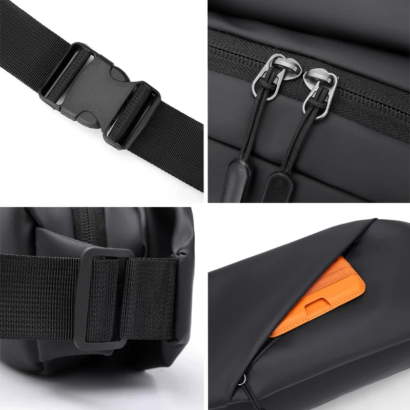 New Men'S Shoulder Bag Fashion Simple Large Capacity Multi-Function Men'S Chest Bag Designer Models Men'S Crossbody Bag