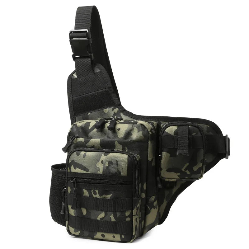 Camping Climbing Bag Chest Pouch for Men Cycling Hiking Travel Outdoor Sport Tactical Crossbody Molle Fishing Waist Fanny Pack