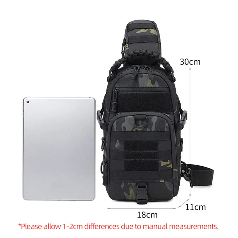 Camping Chest Bag Tactical Backpack for Men Sport Shoulder Outdoor Hiking Climbing Cycling Fishing Travel MOLLE Sling Fanny Pack