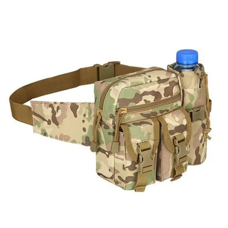 Outdoor Tactical Waist Pack Nylon Hiking Phone Water Bottle Pouch Sport Tool Equipment Package Hunting Climbing Camping Belt Bag