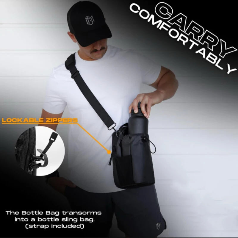 2025 New Magnetic Water Bottle Pouch Bag Gym-Specific Water Cup Holder with Strong Magnet for Outdoor Sports Cup Holder Bag