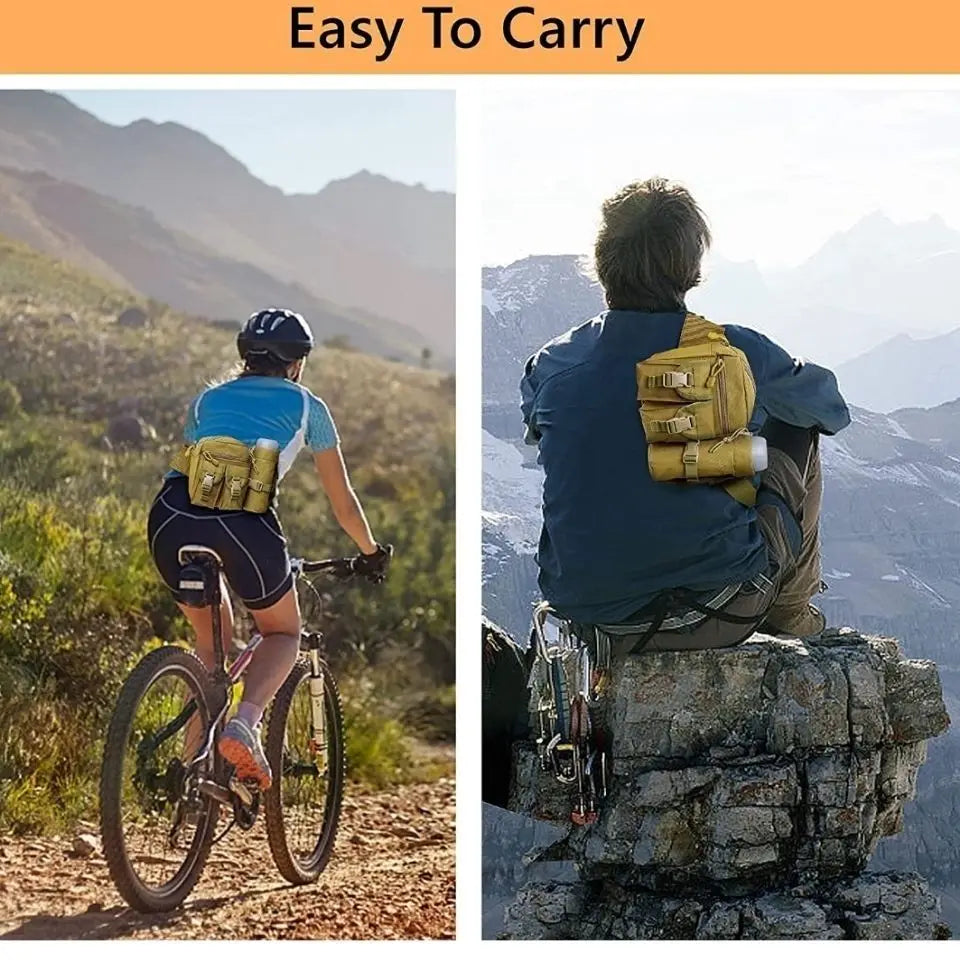 Outdoor Tactical Waist Pack Nylon Hiking Phone Water Bottle Pouch Sport Tool Equipment Package Hunting Climbing Camping Belt Bag