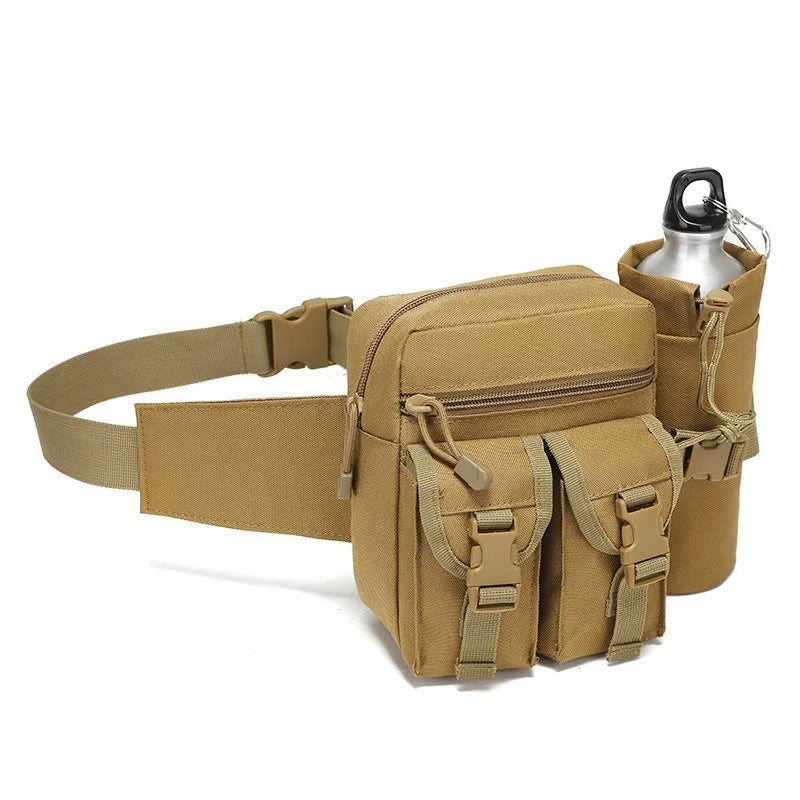 Outdoor Tactical Waist Pack Nylon Hiking Phone Water Bottle Pouch Sport Tool Equipment Package Hunting Climbing Camping Belt Bag