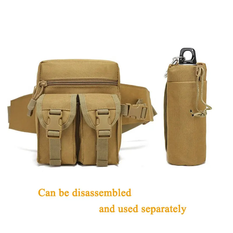 Outdoor Tactical Waist Pack Nylon Hiking Phone Water Bottle Pouch Sport Tool Equipment Package Hunting Climbing Camping Belt Bag