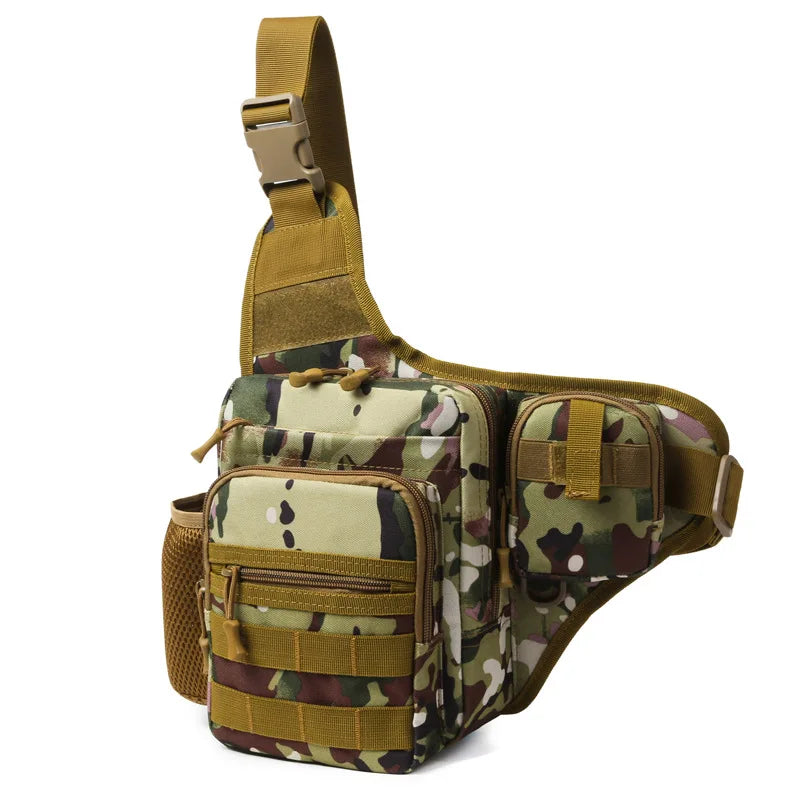 Camping Climbing Bag Chest Pouch for Men Cycling Hiking Travel Outdoor Sport Tactical Crossbody Molle Fishing Waist Fanny Pack