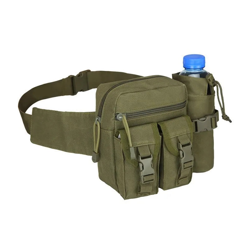 Outdoor Tactical Waist Pack Nylon Hiking Phone Water Bottle Pouch Sport Tool Equipment Package Hunting Climbing Camping Belt Bag
