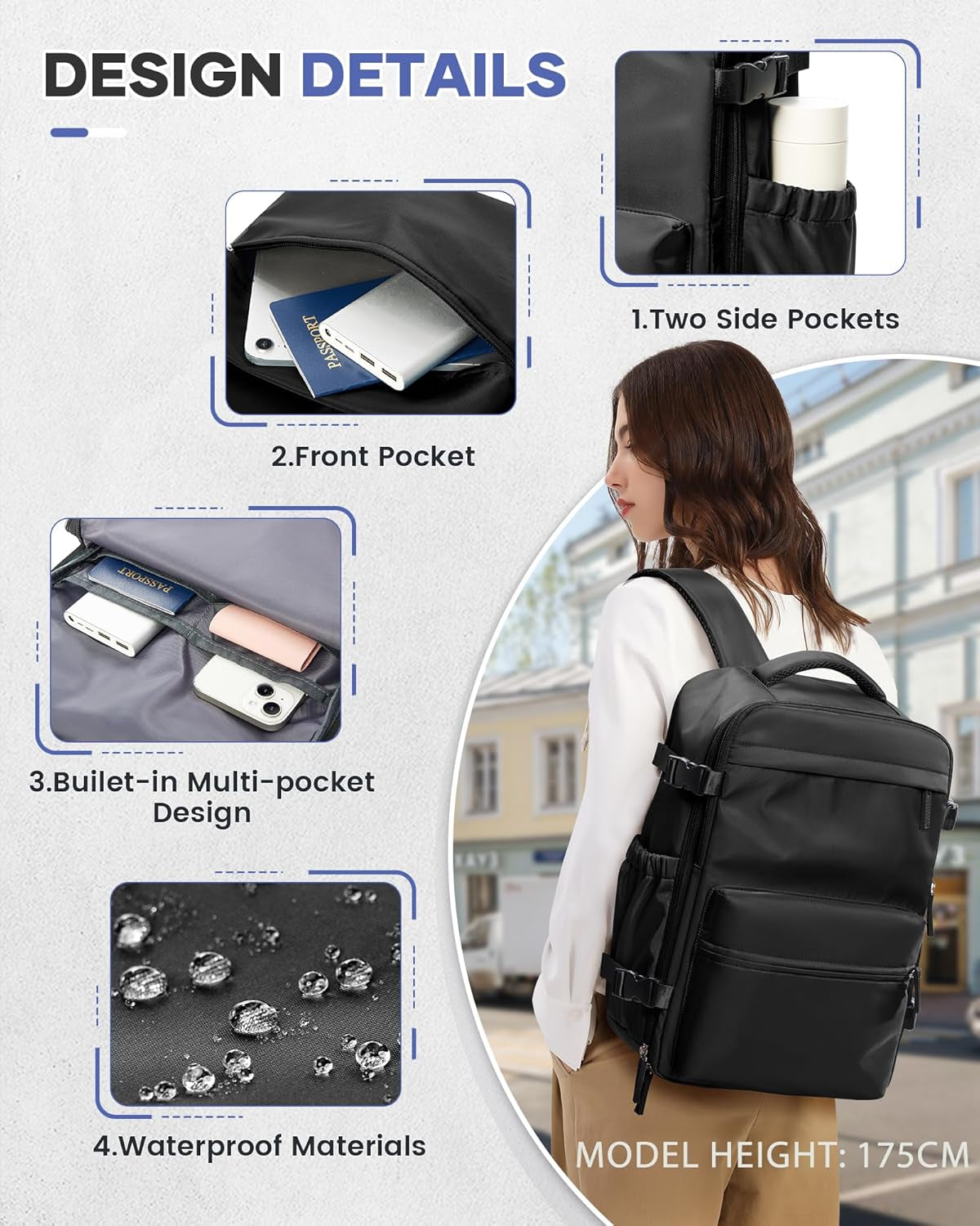 Large Vacuum Travel Backpack with Pump for Women,Airback Personal Item Carry On